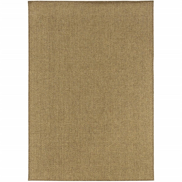 Homeroots 2 x 4 ft. Solid Tan Indoor & Outdoor Scatter Rug 389615 - main